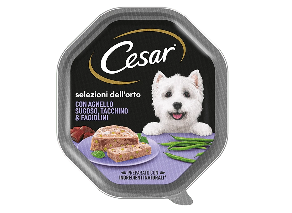 Cesar Selezioni dell'Orto con Agnello, Tacchino e Fagiolini 150g Cesar Selezioni dell'Orto con Agnello, Tacchino e Fagiolini 150g